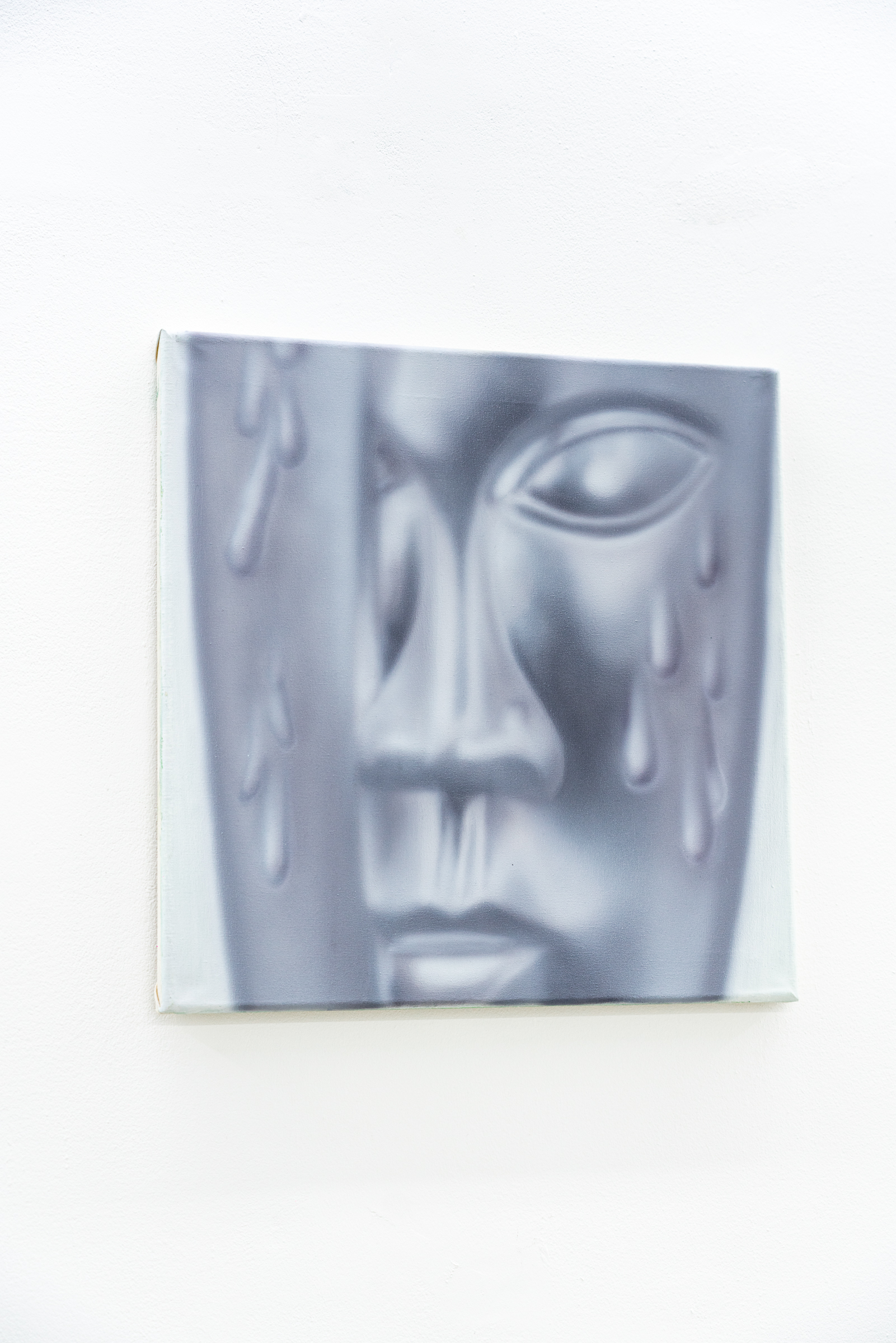 Zbiok Czajkowski, „Mask-off”, 2023, akryl na płótnie, 50 x 50 cm, fot. Michał Maliński