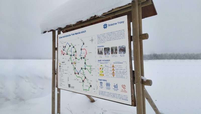 Śnieżne Trasy Przez Lasy. System informacji wizualnej kompleksu tras narciarskich